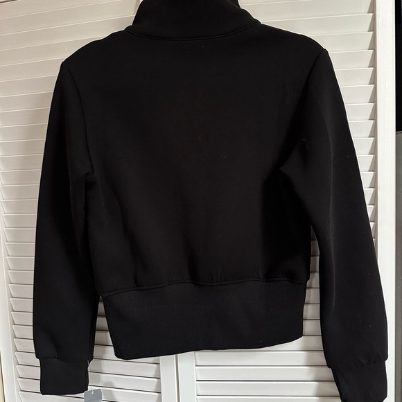 Black Ruffled Zip-Up Jacket - Picture 4 of 5